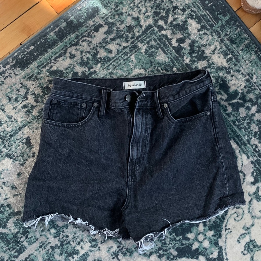 Madewell black jean shorts